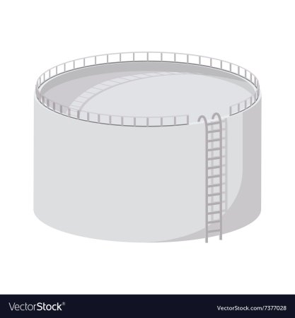 Резервуар на белом фоне