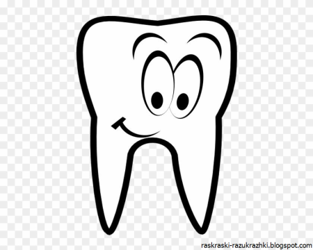 Зуб трафарет