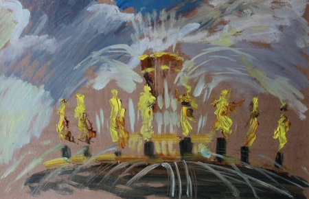 Живопись фонтан ВДНХ