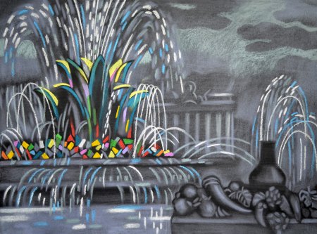 Фонтан рисунок