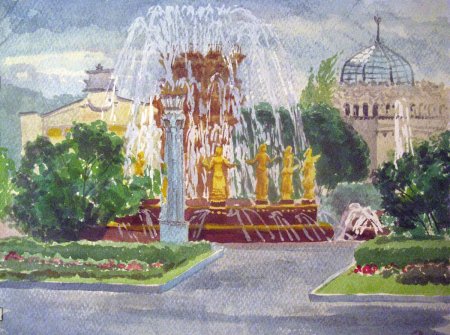ВДНХ акварель