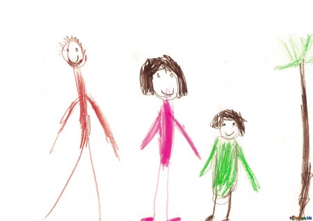 Рисунок семьи детский