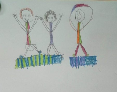 Рисование дети на зарядке в старшей группе