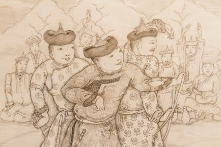 Сурхарбан рисунок карандашом