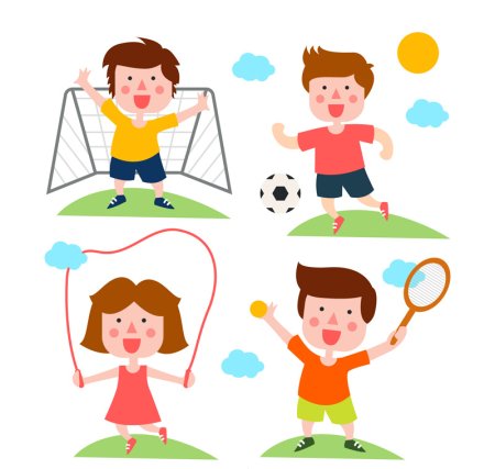 Занятие спортом рисунок для детей