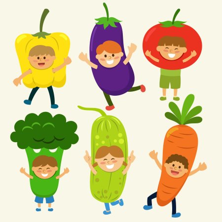 Мультяшные овощи