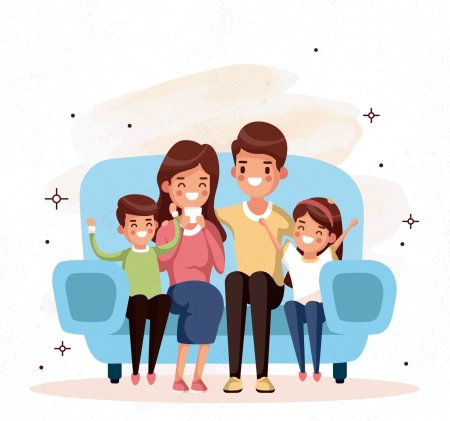 Векторная иллюстрация семья