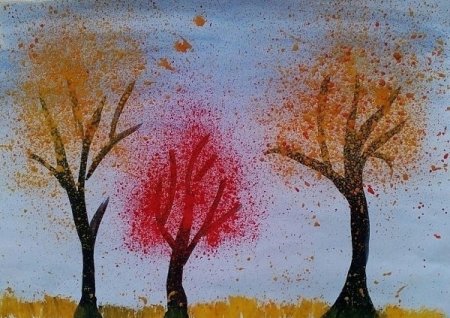 Метод набрызга в рисовании