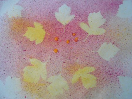 Рисование «одуванчики в траве» (восковые мелки).