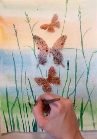 Нетрадиционная техника рисования зима