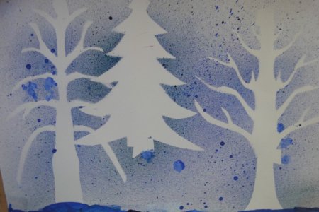 Набрызг техника рисования