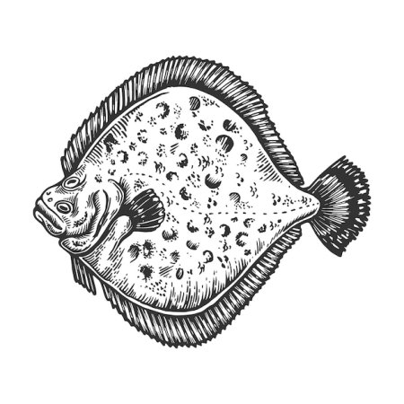 Морские рыбы камбала раскраски