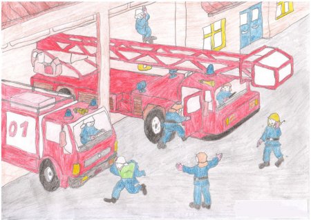 МЧС рисунок для детей