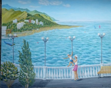 Геленджик пейзаж картина окашь