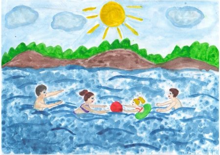 Летние каникулы рисунки детей
