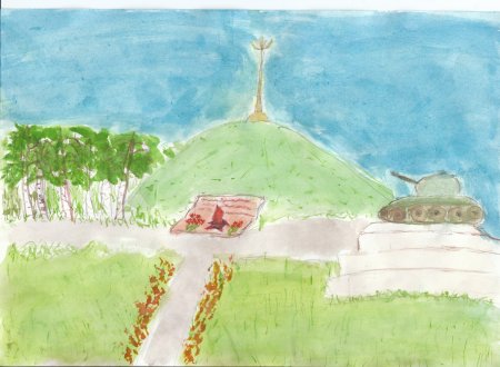 Курган бессмертия Брянск рисунок