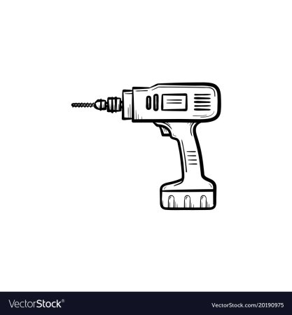 Дрель рисунок для детей