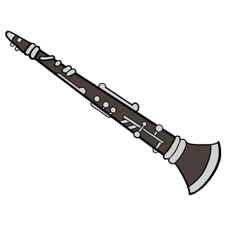 Кларнет раскраска