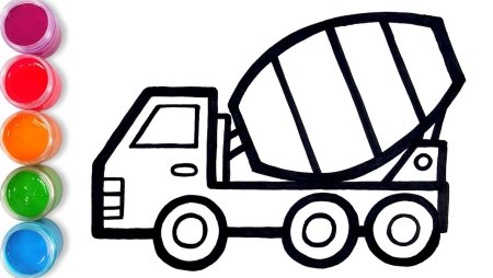 Бетономешалка рисунок