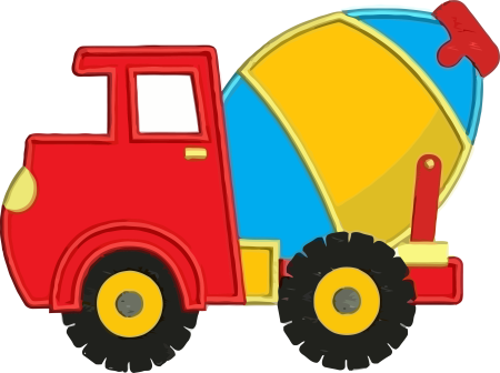 Бетономешалка мультяшная