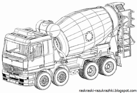 Бетономешалка Брудер раскраска