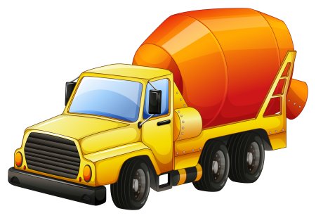 Бетономешалка машина мультяшная