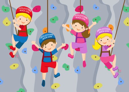 Скалолазание для детей вектор