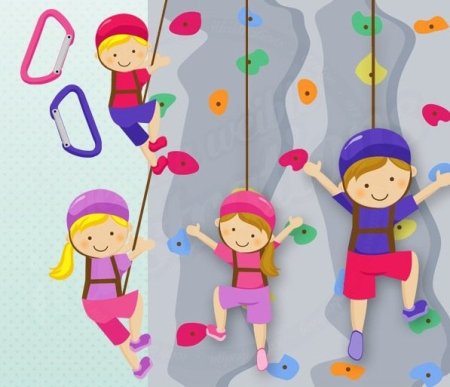Дети скалолазы иллюстрация
