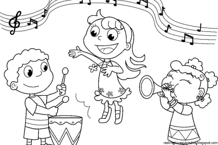Музыкальные раскраски для детей