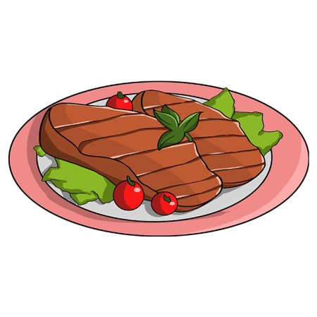 Иллюстрации для детей мясные блюда