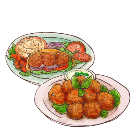 Зарисовки блюд для меню