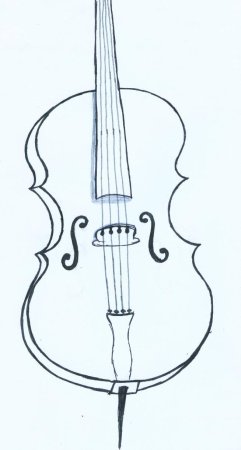 Виолончель рисунок