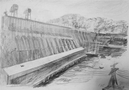 Братская ГЭС схема плотины