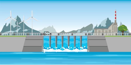 Гидроэлектростанция вектор