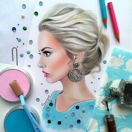 Набор для макияжа рисованный