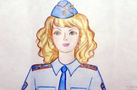 Рисование милиционер
