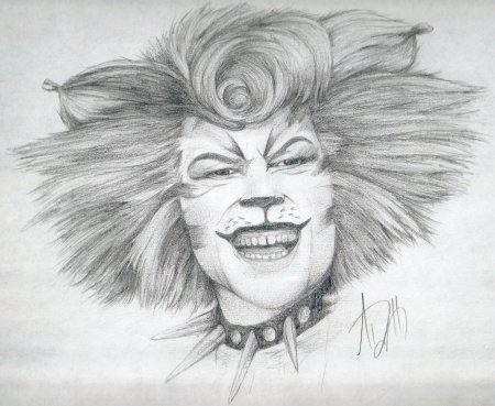 Мюзикл кошки карандашом