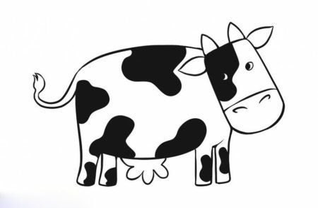 Трафарет коровы