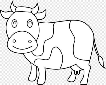 Корова раскраска для малышей