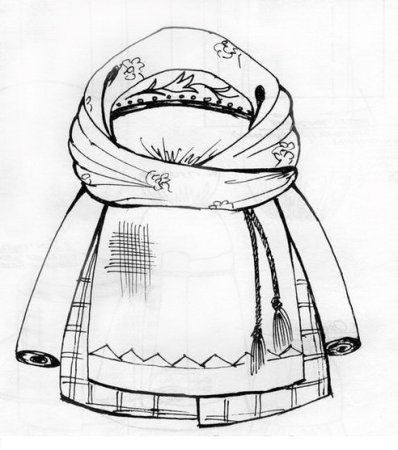 Кукла оберег Крупеничка рисунок