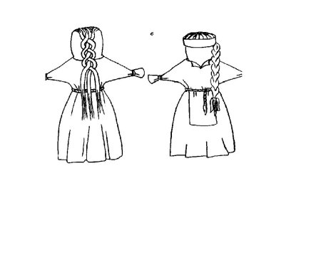 Кукла оберег Крупеничка рисунок