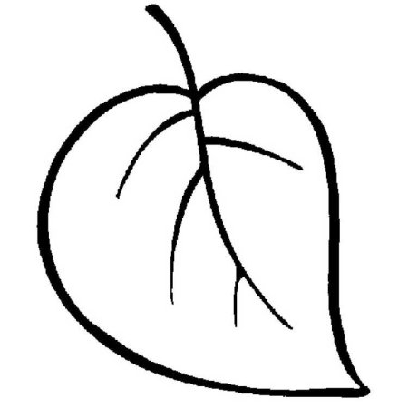 Листик раскраска