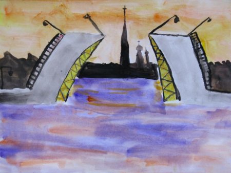 Петербург в детских рисунках