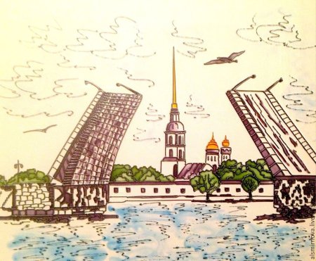 Питер Исаакиевский собор рисунок детский