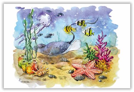 Подводный мир рисунок