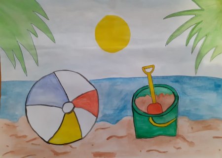 Детский рисунок лето