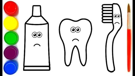 Зубная щетка с глазками