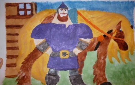 Рисунок богатыря Добрыня Никитич