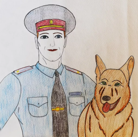 Рисунок ко Дню полиции