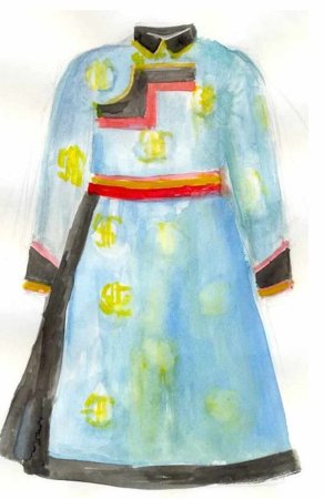 Бурятский национальный костюм дэгэл